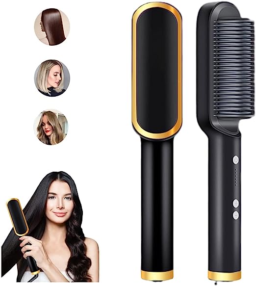 Electric Comb Hair Straightener Black Hair Straightener Straight Comb For Women And Men Iron Curling Irons