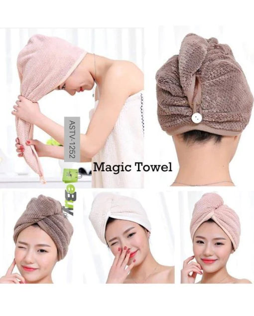 Hair Dryer Cap Towel For Ladies( PACK OF 2 )